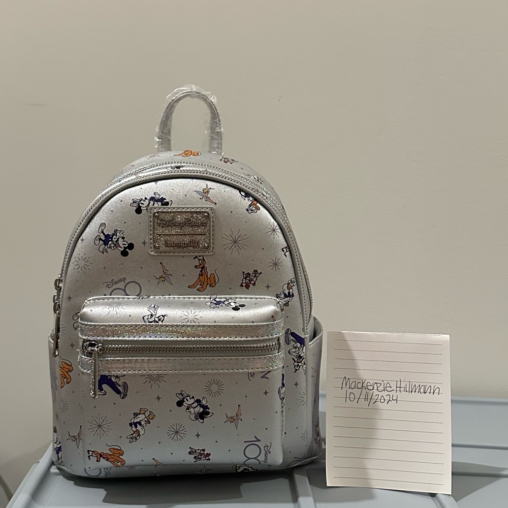 Silver Disney Character Mini Backpack